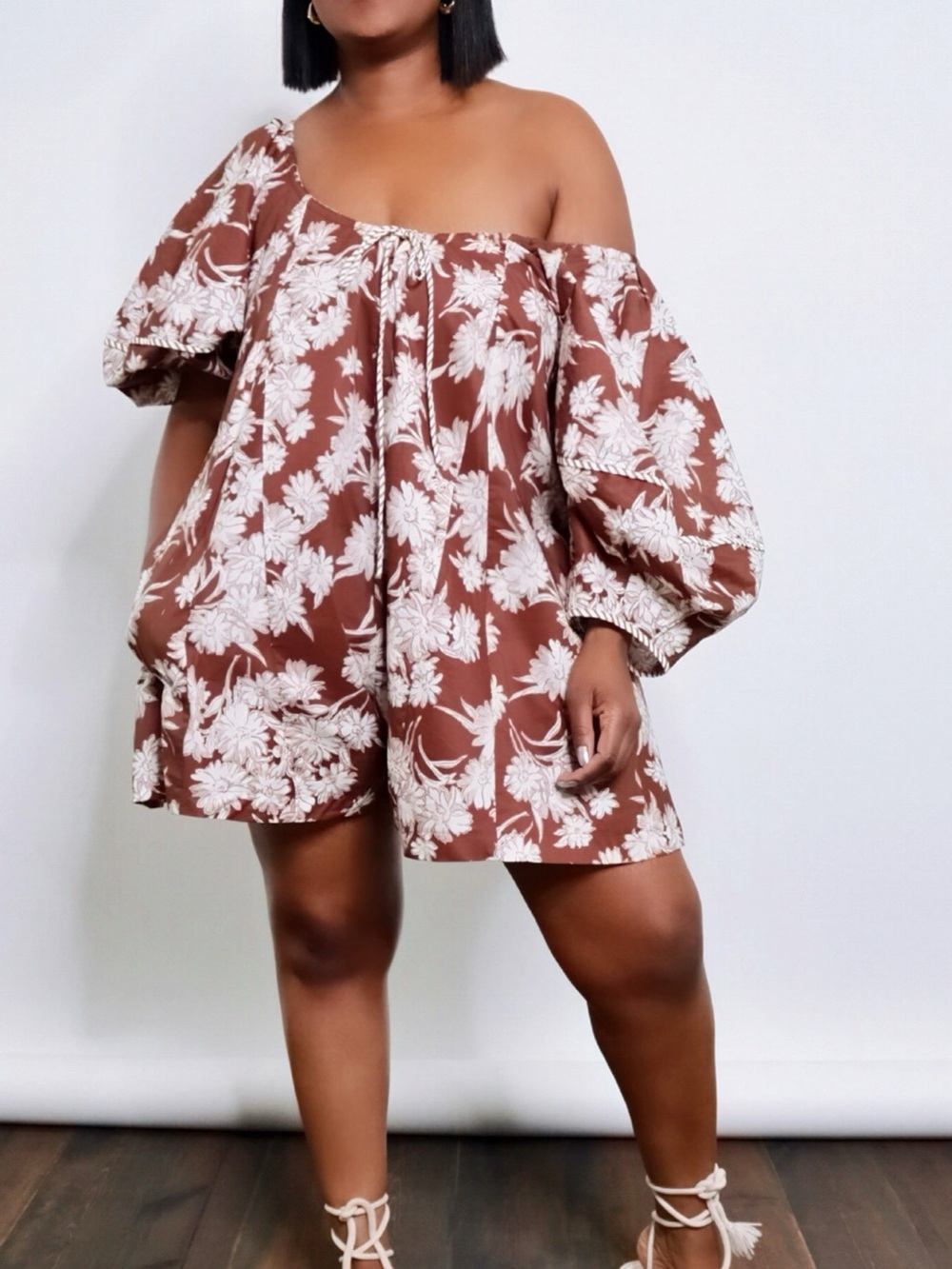 Flower Print Flowy Romper
